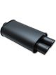 Vibrant Performance Street Power Flat Black Oval Muffler with Dual Tips