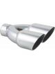 Vibrant Performance Exhaust Tip Weld-On 2-1/2 in Inlet Dual 3-1/2 in Rou