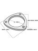 Vibrant Performance Collector Flange 3-Bolt 3/8 in Thick 2-1/2 in ID Sta