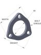 Vibrant Performance 3-bolt Stainless Steel Flange 3
