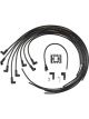 Accel Spark Plug Wire Set Super Stock Spiral Core 8 mm Black 90 Degree