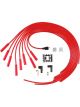 Accel Spark Plug Wire Set Super Stock Spiral Core 8 mm Red Straight Plu