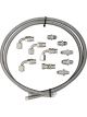 Billet Specialties Power Steering Hose Kit Fittings Braided Stainless R