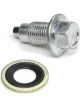 Derale Drain Plug Transmission 1/2-20 in Thread Rubber / Steel Washer M