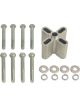 Derale Fan Spacer 1-1/2 in Thick Hardware Included Aluminum Clear Anodi