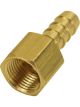 Derale Fitting Adapter Straight 3/8 in NPT to 3/8 in Hose Barb Brass Na