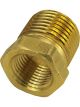 Derale Fitting Adapter 1/2 in NPT Male to 3/8 in NPT Female Brass Natur