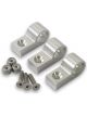 Earls Line Clamp 2 Piece 0.562 in ID Aluminum Polished Set of 3