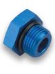 Earls Fitting Plug 4 AN O-Ring Hex Head Aluminum Blue Anodize Pair
