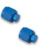 Earls Fitting - Cap - 6 AN - Aluminum - Blue Anodize - Pair