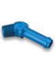 Earls Fitting Adapter 45 Degree 3/8 in Hose Barb to 1/4 in NPT Male