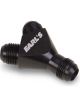 Earls Fitting Y Block 8 AN Male Inlet Dual 6 AN Male Outlets Alum