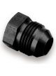 Earls Fitting Plug 6 AN Hex Head Aluminum Black Anodize Pair