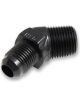 Earls Fitting Adapter 45 Degree 6 AN Male to 1/4 in NPT Male Alum