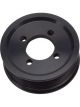 Edelbrock Supercharger Pulley Serpentine 3-1/4 in OD Aluminum Black Pow…