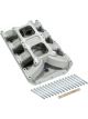 Edelbrock Intake Manifold Dual Quad Dual Square Bore Single Plane Alumin…