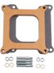 Edelbrock Carburetor Spacer 1/2 in Thick Open Square Bore Wood Natural