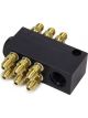 Enderle Fuel Block 8 AN Female O-Ring Port Twelve 3 AN Male Ports Alumi (4028A)