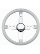 Grant Steering Wheel Classic 13-1/2 in Diameter 4-Spoke White Vinyl Grip
