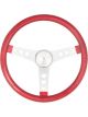 Grant Steering Wheel Metal Flake 11-1/2 in Diameter 3-Spoke Red Metal Fl