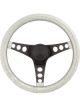 Grant Steering Wheel Metal Flake 11-1/2 in Diameter 3-Spoke Silver Metal