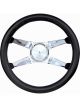 Grant Steering Wheel Classic 12 in Diameter 4-Spoke Black Foam Grip Steel