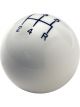 Hurst Shifter Knob Classic 3/8-16 in Thread Composite White 5 Speed U…