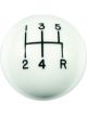 Hurst Shifter Knob Classic 12 mm x 1.75 Thread Composite White 5 Spee