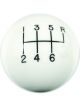 Hurst Shifter Knob Classic 16 mm x 1.50 Thread Composite White 6 Spee