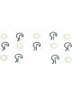 Hurst Shifter Bushing Pit Pack Clips / Bushings Nylon / Steel Hurst V