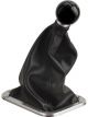 Lokar Shifter Boot Hi-Top Rectangular 3/8-24 in Thread Bezel Vinyl Bl