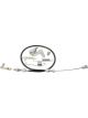 Lokar Throttle Cable 2 ft Long Bracket / Return Spring Black Housing