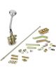 Lokar Shifter Automatic Floor Mount 8 in Stick Mushroom Knob 700R4 Kit