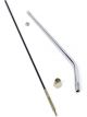 Lokar Shifter Stick Single Bend 10 in Steel Chrome Lokar Shifters Kit (S68149)