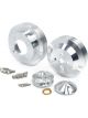 March Performance Pulley Kit 2 Groove V-Belt Aluminum Clear Powder Coat