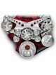 March Performance Pulley Kit Revolver 6 Rib Serpentine Aluminum Clear P