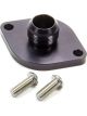 Meziere Water Neck Straight 16 AN Male O-Ring Seal Aluminum Black Ano