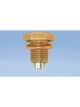 Milodon Drain Plug 1/2-20 in Thread Brass Crush Washer Magnetic Steel Z