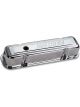 Moroso Valve Cover Tall Baffled Moroso Logo Steel Chrome Pontiac V8 Pair