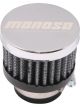 Moroso Breather Clamp-On Round 1 in OD Tube Reusable Steel Chrome
