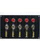 Moroso Switch Panel Dash Mount 6-3/4 x 4 in 5 Toggles Fused Indicator L…