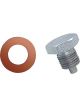 Moroso Drain Plug 1/2-20 in Thread 3/4 in Hex Head Copper Washer Magnet…