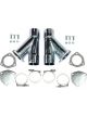 Patriot Exhaust Exhaust Cut-Out Clamp-On Dual 2-1/2 in Pipe Diameter Bl