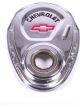 Proform Timing Chain Cover Chrome Steel with Chevy & Bowtie Logo For SB Chevy 