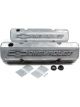 Proform Valve Covers Slant-Edge Tall Alum Unpolished with Raised Bowtie Logo
