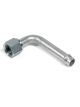 Vintage Air Fitting Hose End 90 Degree 1/2 in Hose Barb to 8 AN Female