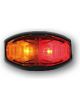 ARK LED Red/Amber Marker Lamp 12/24V Black Housing 150mm Cable