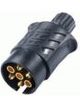 ARK 5 Pin Large Round Plastic Trailer Plug With Magnet In Blister Pack