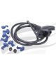 ARK 7 Pin Trailer Socket Small Round Plastic Silver Lid & 1.5M Cable