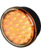 Hella 83mm Round LED Front Direction Indicator - Amber (Set Of 2)